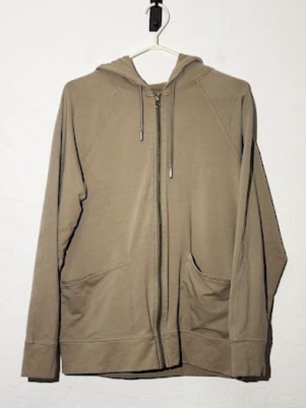 Pact Zip Up Hoodie Jacket Women's Size Medium Tan Organic Cotton